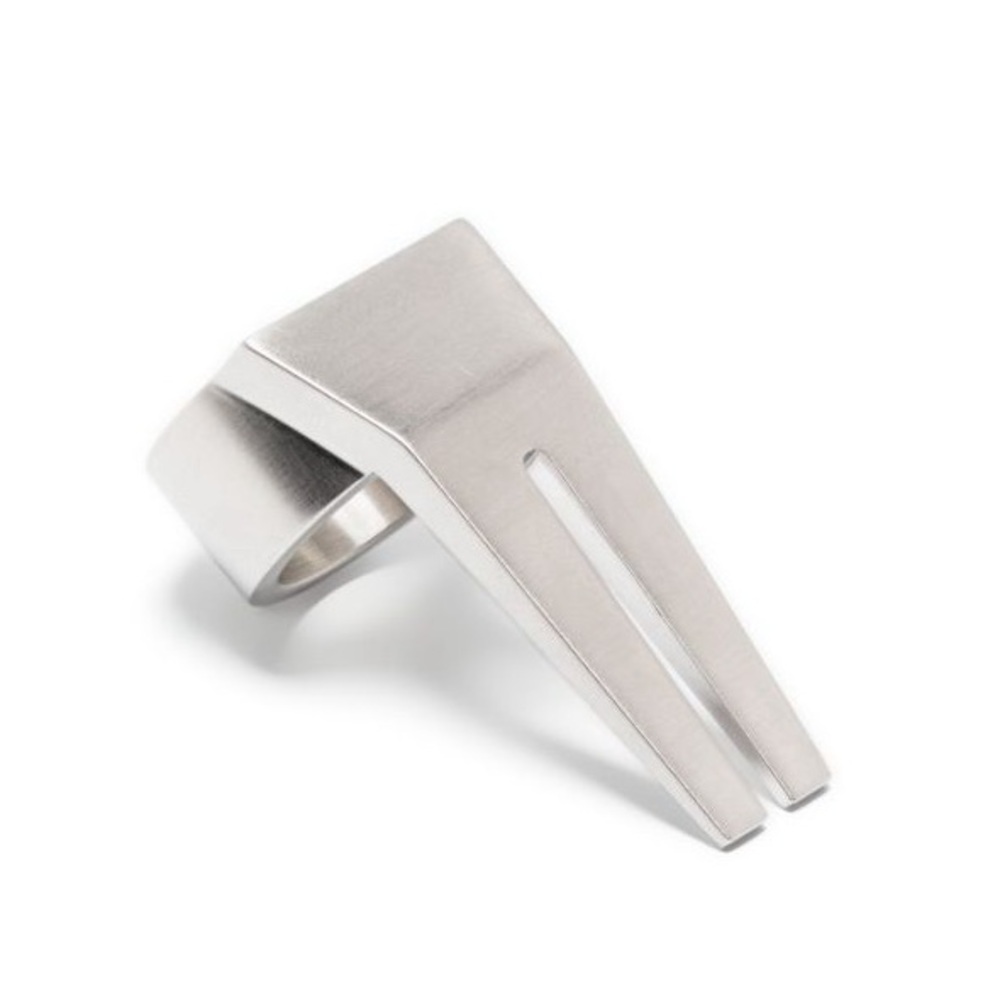 SOLD - Rick Owens Open Trunk Ring Silver